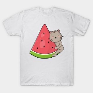 Cat with Watermelon T-Shirt